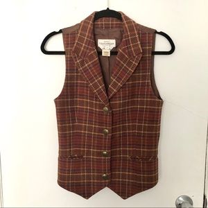 vintage plaid vest